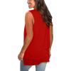 imageSAMPEEL Womens Summer Tank Tops Basic Tanks V Neck Sleeveless T Shirts Side Split122bright Red