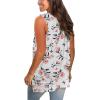 imageSAMPEEL Womens Summer Tank Tops Basic Tanks V Neck Sleeveless T Shirts Side Split123tank Rose Print