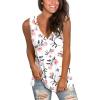 imageSAMPEEL Womens Summer Tank Tops Basic Tanks V Neck Sleeveless T Shirts Side Split123tank Rose Print