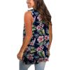 imageSAMPEEL Womens Summer Tank Tops Basic Tanks V Neck Sleeveless T Shirts Side Split124tank Hibiscus