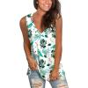 imageSAMPEEL Womens Summer Tank Tops Basic Tanks V Neck Sleeveless T Shirts Side Split125banana Leaf