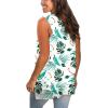 imageSAMPEEL Womens Summer Tank Tops Basic Tanks V Neck Sleeveless T Shirts Side Split125banana Leaf