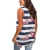 imageSAMPEEL Womens Summer Tank Tops Basic Tanks V Neck Sleeveless T Shirts Side Split128bluerose