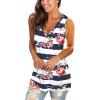 imageSAMPEEL Womens Summer Tank Tops Basic Tanks V Neck Sleeveless T Shirts Side Split128bluerose