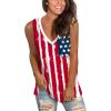 imageSAMPEEL Womens Summer Tank Tops Basic Tanks V Neck Sleeveless T Shirts Side Split128flag a