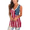 imageSAMPEEL Womens Summer Tank Tops Basic Tanks V Neck Sleeveless T Shirts Side Split128flag a