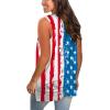 imageSAMPEEL Womens Summer Tank Tops Basic Tanks V Neck Sleeveless T Shirts Side Split129flag B