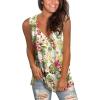 imageSAMPEEL Womens Summer Tank Tops Basic Tanks V Neck Sleeveless T Shirts Side Split129hawaii Beige