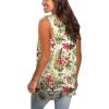 imageSAMPEEL Womens Summer Tank Tops Basic Tanks V Neck Sleeveless T Shirts Side Split129hawaii Beige