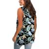 imageSAMPEEL Womens Summer Tank Tops Basic Tanks V Neck Sleeveless T Shirts Side Split129hawaii Leaf