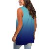 imageSAMPEEL Womens Summer Tank Tops Basic Tanks V Neck Sleeveless T Shirts Side Split131tank Ombreblue