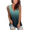 imageSAMPEEL Womens Summer Tank Tops Basic Tanks V Neck Sleeveless T Shirts Side Split133tank Omblue