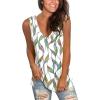 imageSAMPEEL Womens Summer Tank Tops Basic Tanks V Neck Sleeveless T Shirts Side Split172leaf Floral