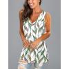 imageSAMPEEL Womens Summer Tank Tops Basic Tanks V Neck Sleeveless T Shirts Side Split172leaf Floral