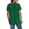 imageSAMPEEL Womens Summer Tops Trendy 2025 Eyelet Crossed V Neck T Shirts Loose Casual Short Sleeve Tshirts Shirts FashionGreen