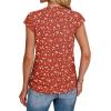 imageSAMPEEL Womens Summer Tops Trendy 2025 Ruched Cap Short Sleeve Tshirts Shirts Crew Neck T Shirts FashionUnique Irregular White Dots