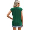 imageSAMPEEL Womens T Shirts Short Sleeve Pleated Dressy Casual Cap Sleeve Summer Tops BlousesKelly Green