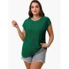 imageSAMPEEL Womens T Shirts Short Sleeve Pleated Dressy Casual Cap Sleeve Summer Tops BlousesKelly Green