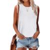 imageSAMPEEL Womens Tank Tops Eyelet Loose Casual Summer Tops Crew Neck Basic Sleeveless Shirts Trendy 2025Allwhite