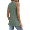 imageSAMPEEL Womens Tank Tops Eyelet Loose Casual Summer Tops Crew Neck Basic Sleeveless Shirts Trendy 2025Classic Green