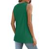 imageSAMPEEL Womens Tank Tops Eyelet Loose Casual Summer Tops Crew Neck Basic Sleeveless Shirts Trendy 2025Green