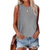 imageSAMPEEL Womens Tank Tops Eyelet Loose Casual Summer Tops Crew Neck Basic Sleeveless Shirts Trendy 2025Grey