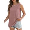 imageSAMPEEL Womens Tank Tops Eyelet Loose Casual Summer Tops Crew Neck Basic Sleeveless Shirts Trendy 2025Mauve Pink