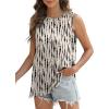 imageSAMPEEL Womens Tank Tops Eyelet Loose Casual Summer Tops Crew Neck Basic Sleeveless Shirts Trendy 2025Printblack Dots