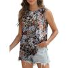 imageSAMPEEL Womens Tank Tops Eyelet Loose Casual Summer Tops Crew Neck Basic Sleeveless Shirts Trendy 2025Printblack Floral