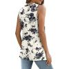 imageSAMPEEL Womens Tank Tops Eyelet Loose Casual Summer Tops Crew Neck Basic Sleeveless Shirts Trendy 2025Printblack Flower