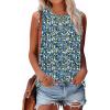 imageSAMPEEL Womens Tank Tops Eyelet Loose Casual Summer Tops Crew Neck Basic Sleeveless Shirts Trendy 2025Printblue