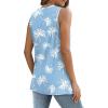 imageSAMPEEL Womens Tank Tops Eyelet Loose Casual Summer Tops Crew Neck Basic Sleeveless Shirts Trendy 2025Printblue Palm