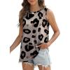 imageSAMPEEL Womens Tank Tops Eyelet Loose Casual Summer Tops Crew Neck Basic Sleeveless Shirts Trendy 2025Printleopard Beige