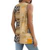 imageSAMPEEL Womens Tank Tops Eyelet Loose Casual Summer Tops Crew Neck Basic Sleeveless Shirts Trendy 2025Printmulti Brown