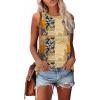 imageSAMPEEL Womens Tank Tops Eyelet Loose Casual Summer Tops Crew Neck Basic Sleeveless Shirts Trendy 2025Printmulti Brown