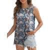 imageSAMPEEL Womens Tank Tops Eyelet Loose Casual Summer Tops Crew Neck Basic Sleeveless Shirts Trendy 2025Printnavy Faloral