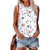 imageSAMPEEL Womens Tank Tops Eyelet Loose Casual Summer Tops Crew Neck Basic Sleeveless Shirts Trendy 2025Printwhite Flower