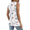 imageSAMPEEL Womens Tank Tops Eyelet Loose Casual Summer Tops Crew Neck Basic Sleeveless Shirts Trendy 2025Printwhite Flower