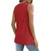 imageSAMPEEL Womens Tank Tops Eyelet Loose Casual Summer Tops Crew Neck Basic Sleeveless Shirts Trendy 2025Red