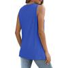 imageSAMPEEL Womens Tank Tops Eyelet Loose Casual Summer Tops Crew Neck Basic Sleeveless Shirts Trendy 2025Royal Blue