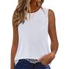 imageSAMPEEL Womens Tank Tops Loose Casual Summer Tops Crew Neck Basic Sleeveless Shirts Trendy 2025Awhite