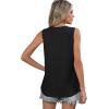imageSAMPEEL Womens Tank Tops Loose Casual Summer Tops Crew Neck Basic Sleeveless Shirts Trendy 2025Black