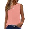 imageSAMPEEL Womens Tank Tops Loose Casual Summer Tops Crew Neck Basic Sleeveless Shirts Trendy 2025Coral