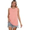 imageSAMPEEL Womens Tank Tops Loose Casual Summer Tops Crew Neck Basic Sleeveless Shirts Trendy 2025Coral