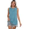 imageSAMPEEL Womens Tank Tops Loose Casual Summer Tops Crew Neck Basic Sleeveless Shirts Trendy 2025Pine Green