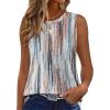 imageSAMPEEL Womens Tank Tops Loose Casual Summer Tops Crew Neck Basic Sleeveless Shirts Trendy 2025Ztiedye Print