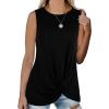 imageSAMPEEL Womens Tank Tops Twist Knot Summer Sleeveless01black