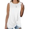 imageSAMPEEL Womens Tank Tops Twist Knot Summer Sleeveless02white