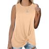 imageSAMPEEL Womens Tank Tops Twist Knot Summer Sleeveless03apricot
