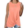 imageSAMPEEL Womens Tank Tops Twist Knot Summer Sleeveless04coral